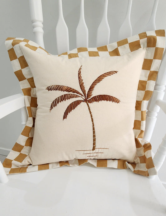 Cinnamon Palm Cushion Cover