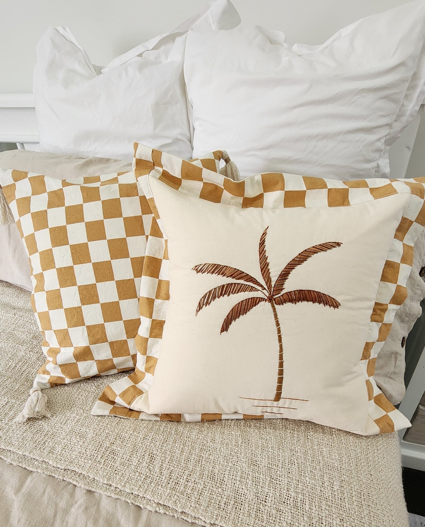 Cinnamon Palm Cushion Cover