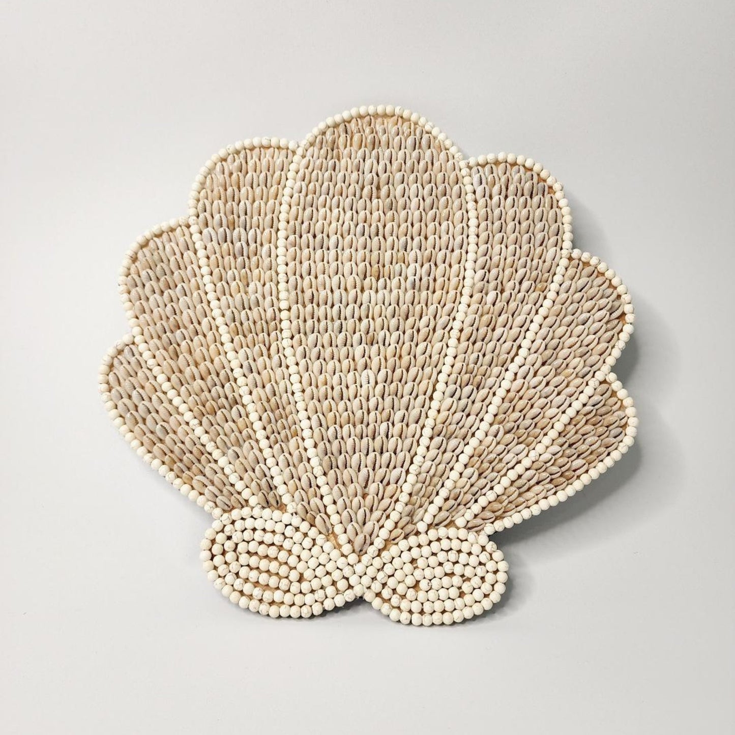 Clam Shell Wall Hanging - Coastal Country Home Decor