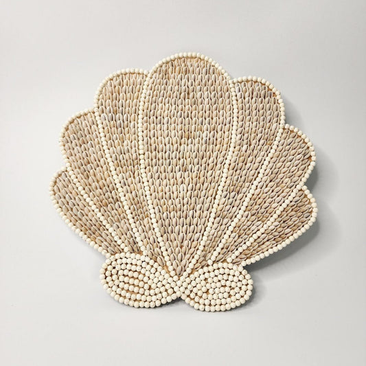 Clam Shell Wall Hanging - Coastal Country Home Decor