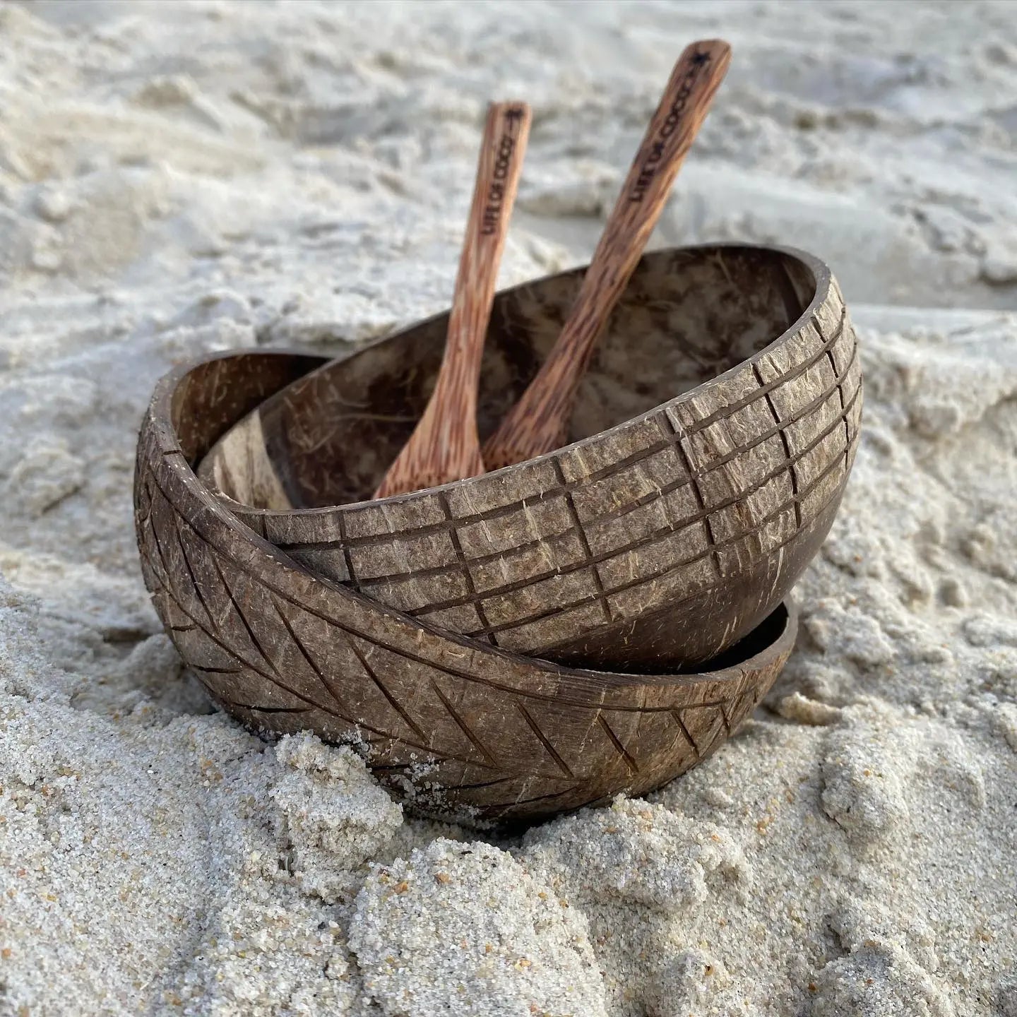 Coconut Bowl | Penida Boho | Carved - Coastal Country Home Decor