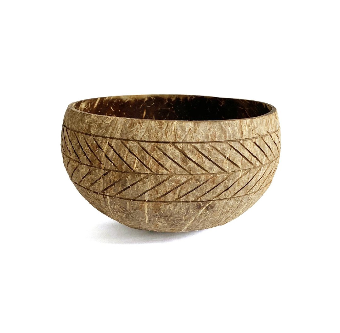 Coconut Bowl | Penida Boho | Carved - Coastal Country Home Decor