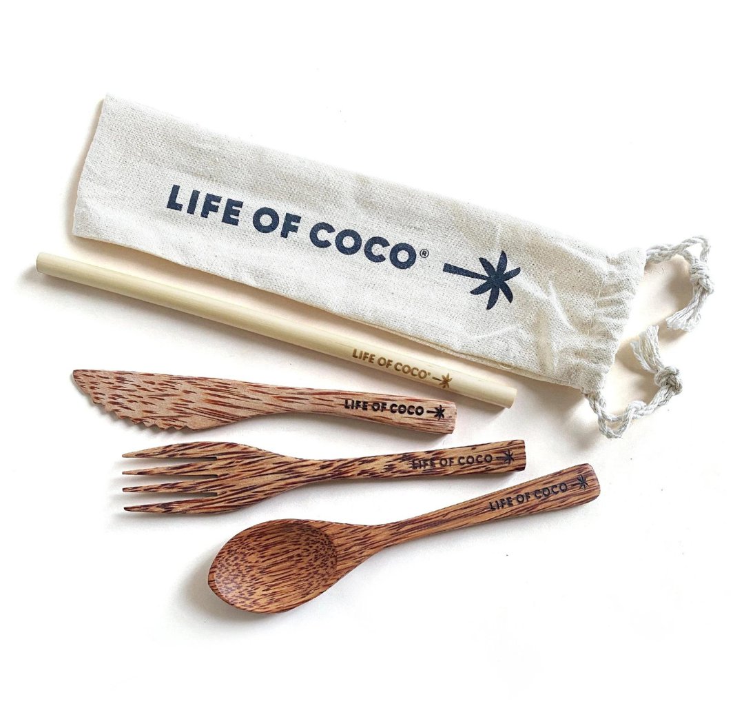 Cutlery Set | Reusable | Natural - Coastal Country Home Decor