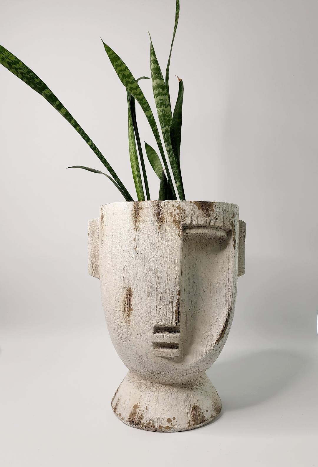 Face Planter | Distressed White | Large - Coastal Country Home Decor