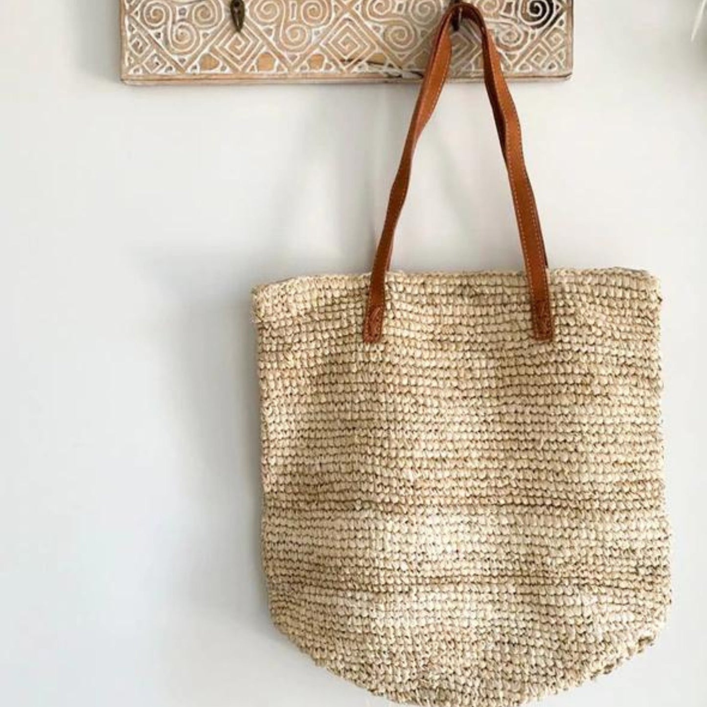 Large Tote | Natural - Coastal Country Home Decor