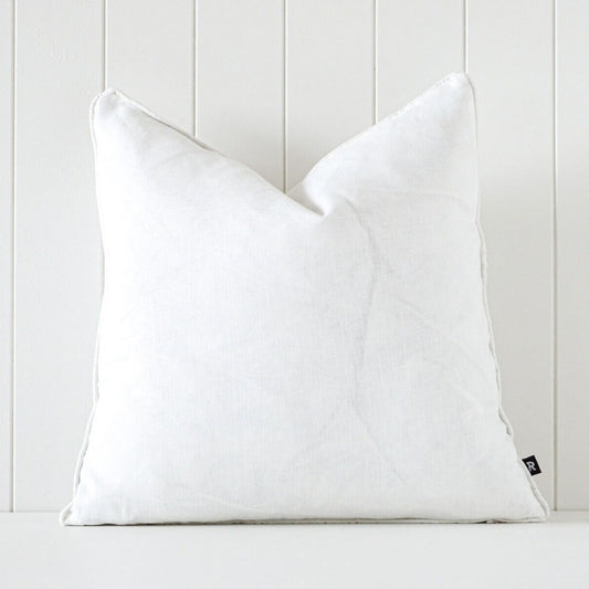 Linen Indoor Cushion | Cream - Coastal Country Home Decor