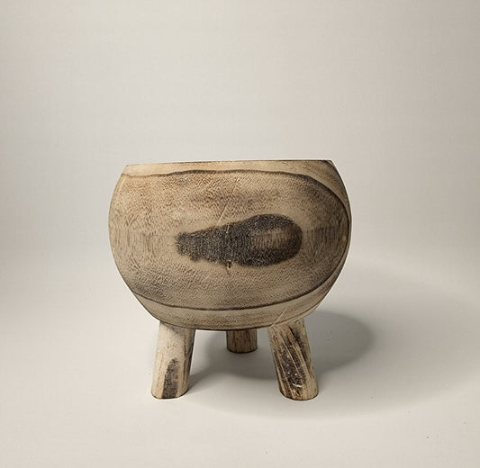 Natalie Timber Pot | Paulownia Wood - Coastal Country Home Decor