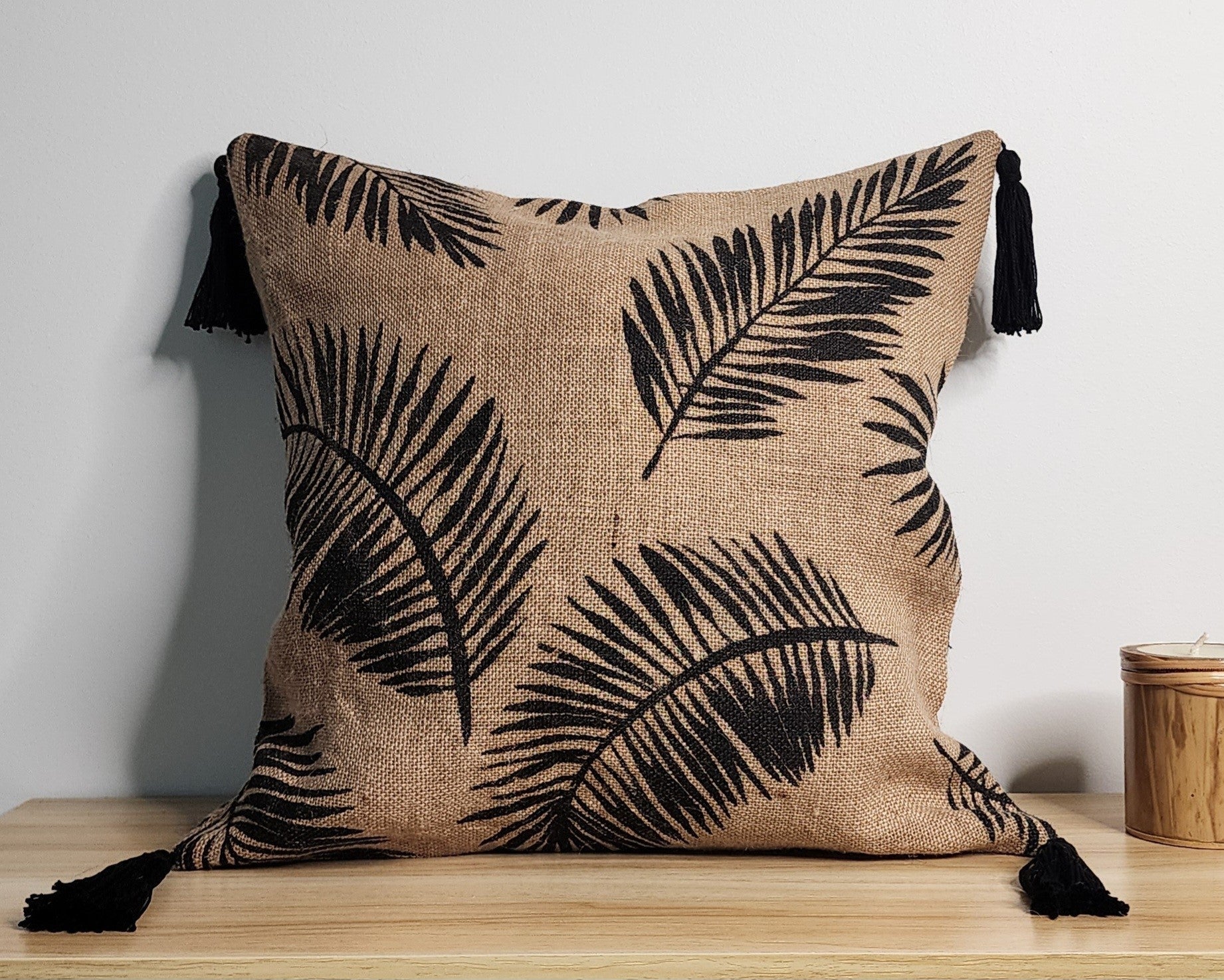 Palm Leaf Cushion Cover - Coastal Country Home Decor