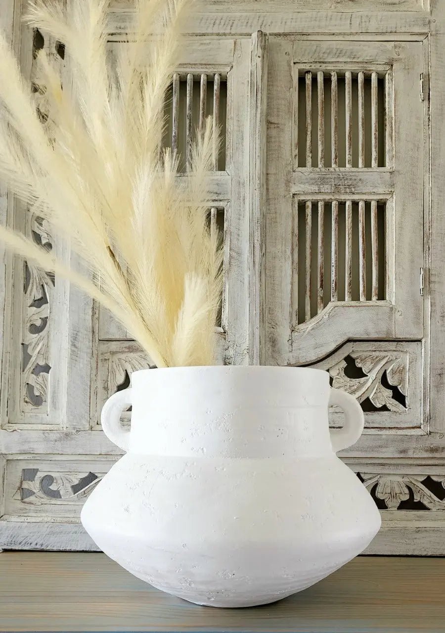 Picasso Vase | White - Coastal Country Home Decor