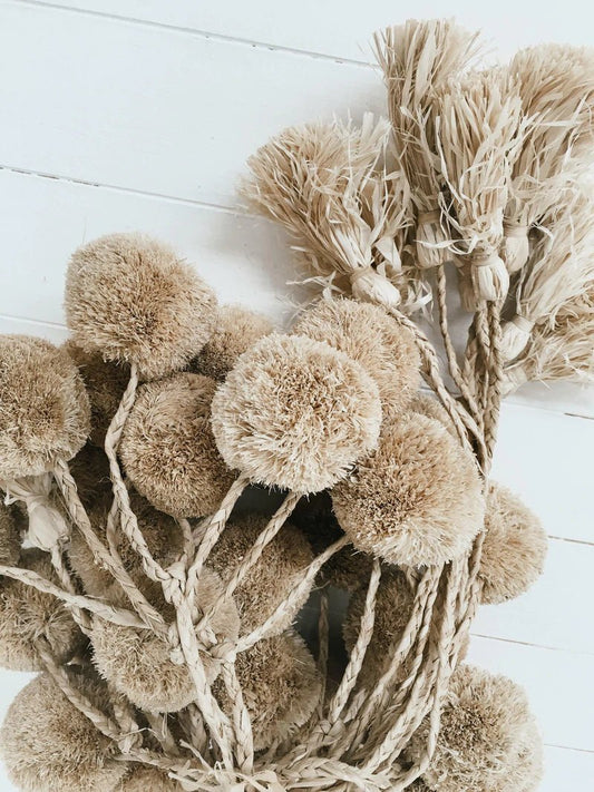 Pom Pom Tassels | Natural - Coastal Country Home Decor