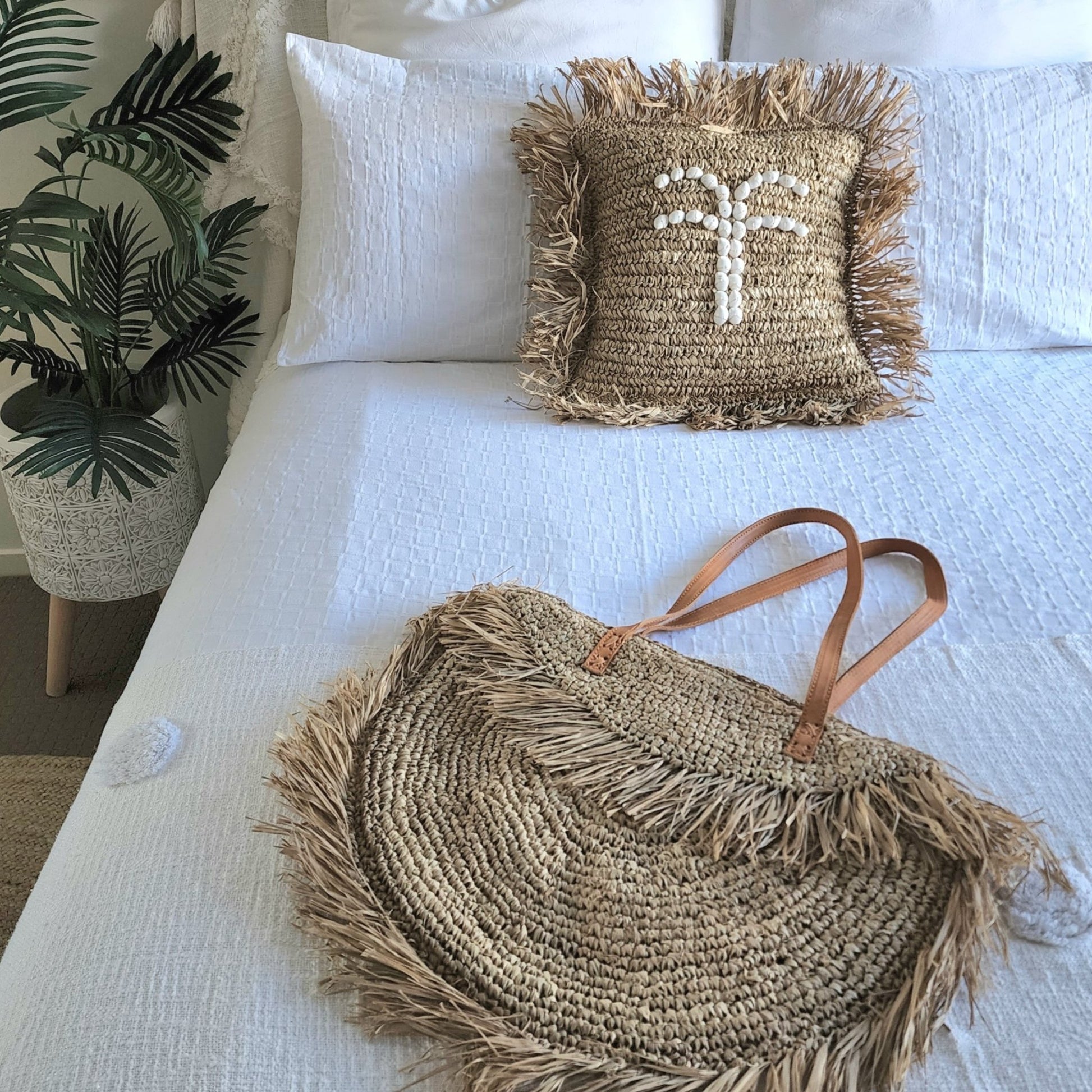 Raffia Bag - Coastal Country Home Decor