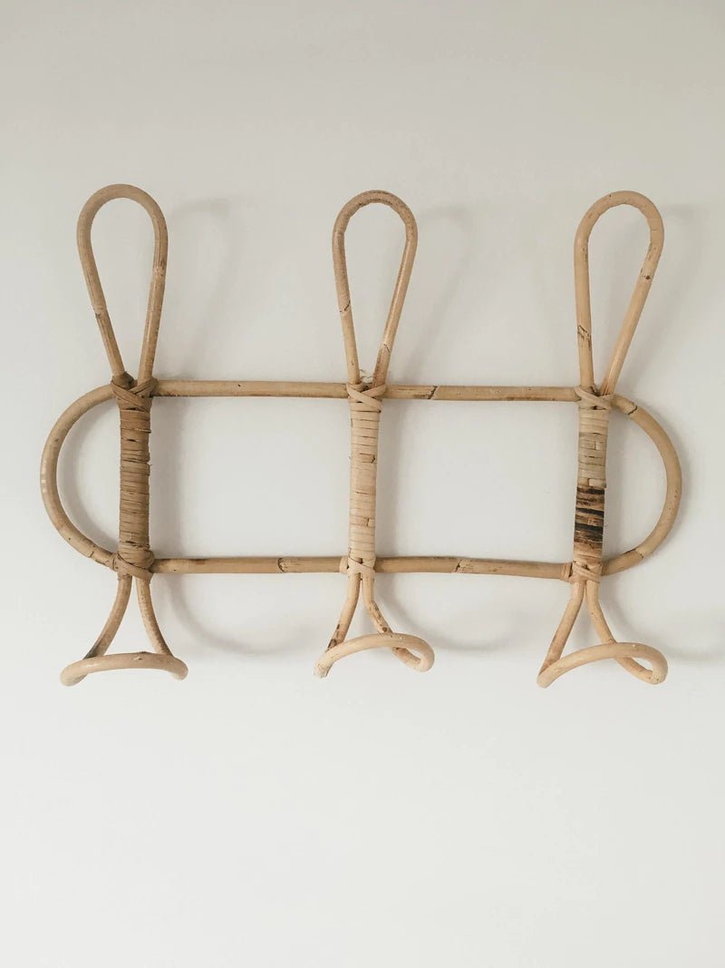 Rattan Coat Rack - Coastal Country Home Decor