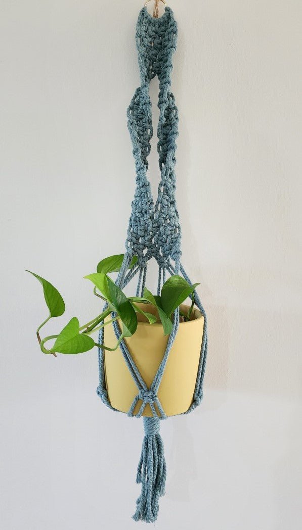 Sage Macramé Plant Hanger - Coastal Country Home Decor