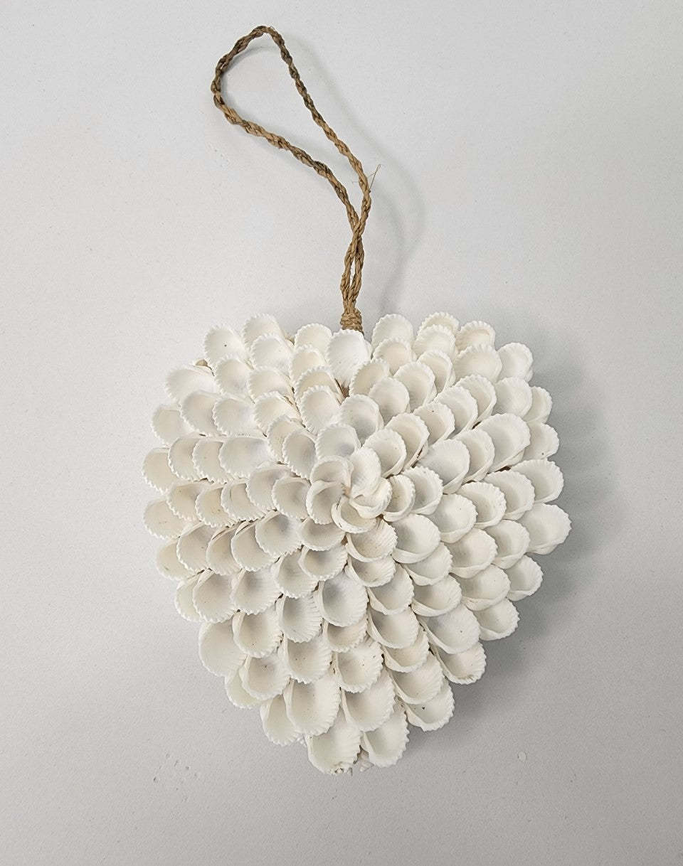 Shell Heart Hanger - Coastal Country Home Decor